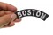 Patch, Small Embroidered Rocker (Iron-On or Sew-On), Boston Massachusetts City Patch, 4" x 1" Arch